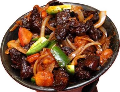 Tibs, sautéed beef or lamb